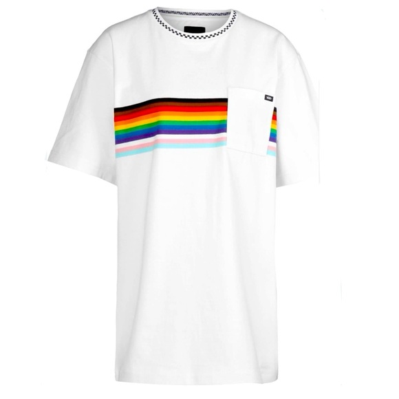 Vans Other - Vans White Rainbow Pride Knit Crew Checkerboard LGBT Limited Edition Shirt